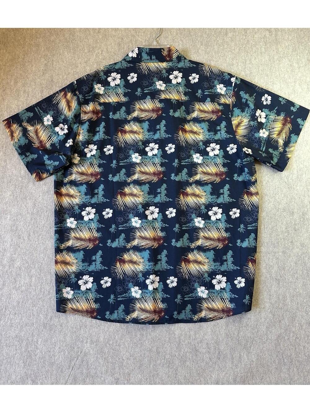 DIXXON Kaanapali Party Short Sleeve Mens 3XL Blue Hawaiian Floral - Picture 4 of 8